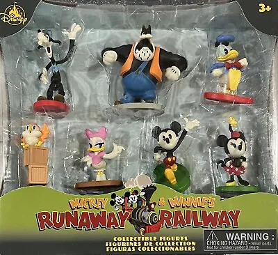 Disney Mickey & Minnie Runaway Railway Collectible Figures Set Of 7 Brand New • $18