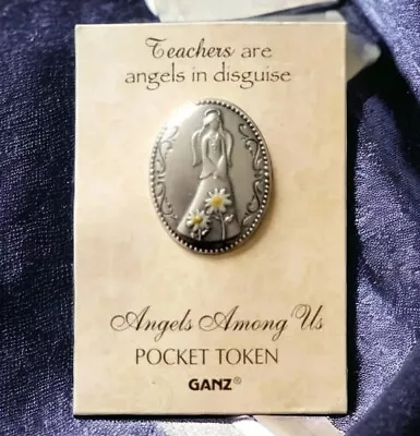 TEACHERS ARE ANGELS IN DISGUISE Pocket Token Religious Medal †† Vtg New Jewelry  • $23.23