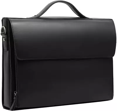Leathario Leather Briefcase For Men Leather Laptop Bag Shoulder Messenger Bag Bu • $141.71
