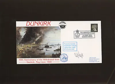 £4.99 • Buy 1990 Operation Dynamo Cover Signed W/BDR Arthur J Fryatt - 52nd A/Tk Dunkirk