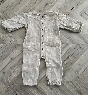 Next Baby Cream Cords One Piece Boiler Suit Romper 18-24 Months • £4