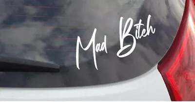 Mad Bitch Car Sticker Decal Funny Girly Car Sticker • $5.95