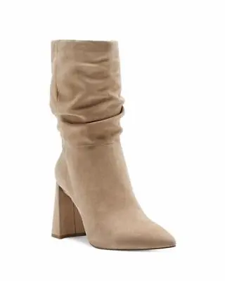 Vince Camuto Ambie Tortilla Taupe Slouch Pointed Toe Block Heel Fashion Boots • $29.99