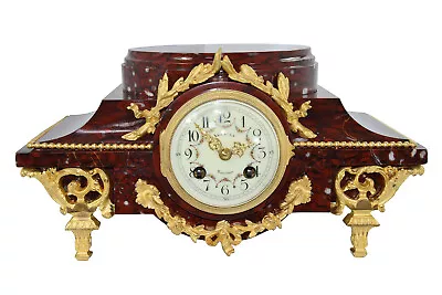 PENDULUM Fireplace Clock Empire Clock Bronze Clock Antique Pendulum Watches Candlesticks • $1280.40