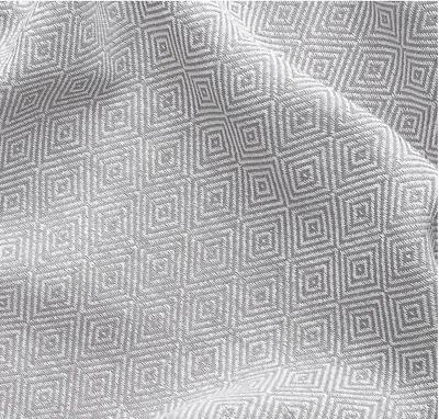 IKEA Fjadermott Curtain Panel White Grey Geometric Design 145x250cm • £19.99