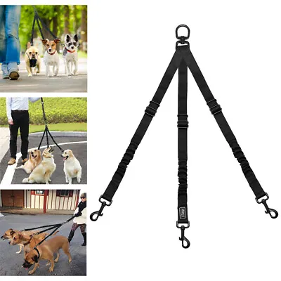 Triple 3 Way Dog Lead Nylon Rope Splitter Coupler Leash For 3 Dogs Adjustable • £21.59