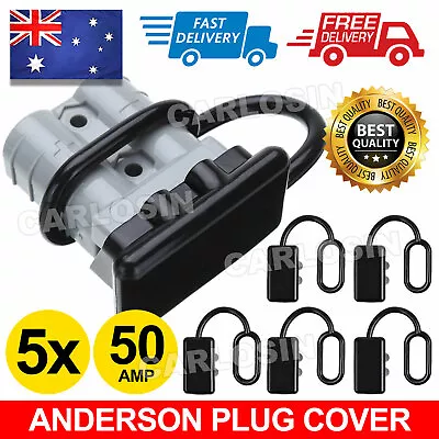 $5.75 • Buy 5x Dust Cap For Anderson Plug Cover Style Connectors 50AMP Battery Caravn 12-24V