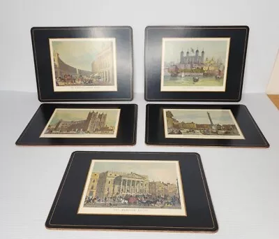 Pimpernel Placemat Set X 5 London Landmarks Vintage Acrylic Cork Backing • $15.49