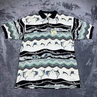 Kahala Polo Golf Shirt Men's Hawaiian John Severson Sport Fish Short Sleeve M • $24.99