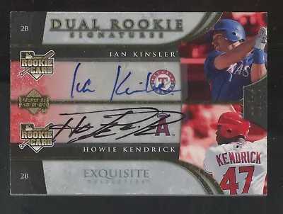 2006 UD Exquisite Ian Kinsler Howie Kendrick RC Rookie DUAL AUTO 18/30 • $0.99