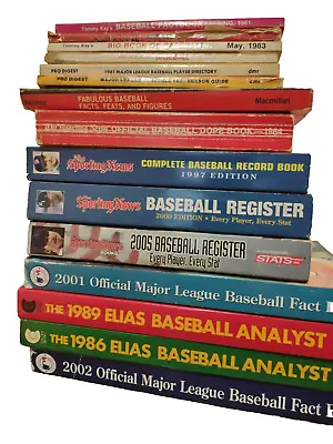 LOT Of 16 VINTAGE Baseball Paperback Books~1980's~2000s Tommy Kay Sporting News • $19