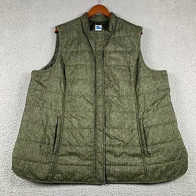 J Jill Vest Womens 3X Plus Size Green Full Zip Pockets Sleeveless Jacket • $25.17