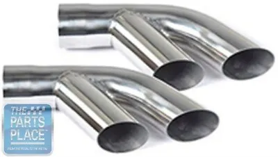 1976-81 Pontiac Trans Am 3  OEM Exhaust Tips Polished Stainless Steel Pair • $145.99