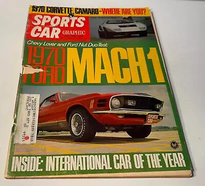 Sports Car Graphic October 1969 Magazine 1970 Ford Mach 1 • $15