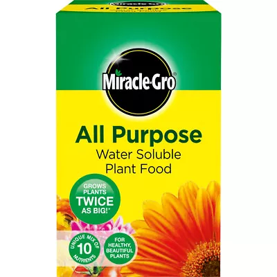 Miracle-Gro All Purpose Soluble Plant Flower Food 10 Nutrient Twice As Big 500g • £7.59