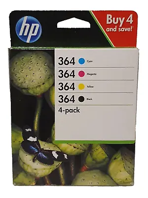 Genuine Original HP 364 Black Cyan Magenta Yellow Ink Cartridges • £31.34