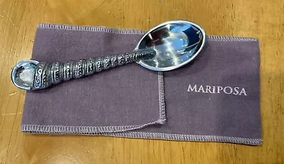 Mariposa Silver Fantasy Shell Sauce Spoon Aluminum Beach Decor NEW! • $20