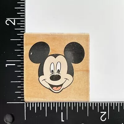 All Night Media Disney Mickey Mouse Face 540-D02 Wood Mounted Rubber Stamp • $4.79