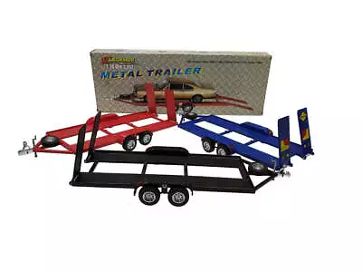 1:18 Metal Car Trailer W/ Tow Bar -- 3 Colours Available -- OzLegends/DDA • $19.57