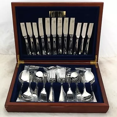 OLD ENGLISH Design HOUSLEY 18/10 Stainless Steel 44 Piece Canteen Of Cutlery Set • £199.90