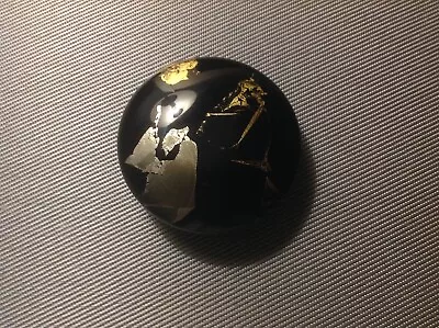 RANDY STRONG Art Glass Black&Gold Foil Paperweight Rare Signed Dated '86 Vintage • $189