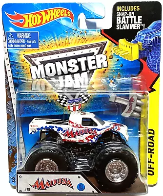 Hot Wheels 2015 MADUSA #28 MONSTER JAM W/BATTLE SLAMMER • $25.98