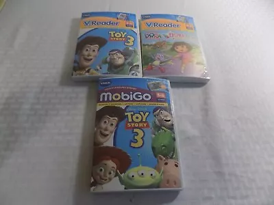 Vtech V. Reader & Mobigo Disc Lot Of 3 New Toy Story 3 & Dora The Explorer • $9