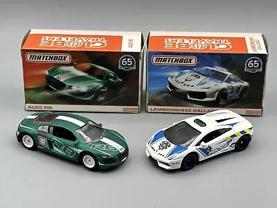 Lot Of 2 Matchbox 65th Anniversary Audi R8 & Lamborghini Gallardo New Open Box • $19.99