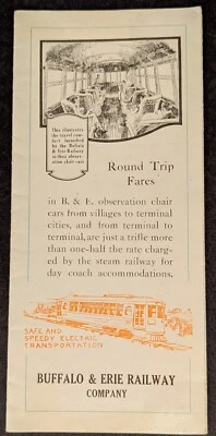 $9.99 • Buy ***vintage Buffalo & Erie Electric Railway Co. Advertising Brochure W/ Map***