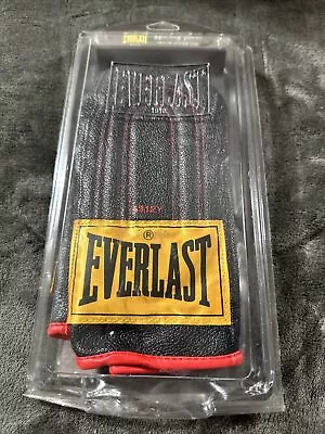 Vintage EVERLAST 4312Y Youth Speed Bag Boxing Training Gloves Black Leather Gym • $29.99