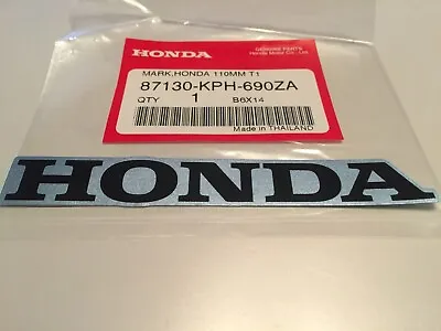 £4.50 • Buy Genuine Honda 110mm Bike Decal/Sticker Black/Blue Part Number 87130-KPH-690ZA