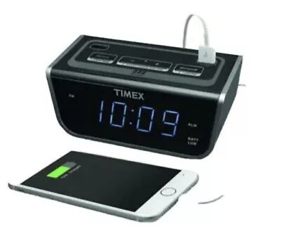 Timex T262 Bedside LED Alarm Clock Dual USB Charging -No Power Supply - New - • $17.99