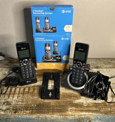 AT&T CL82219 2 Handset Answering System Telephone Smart Call Phone Landline • $18.99