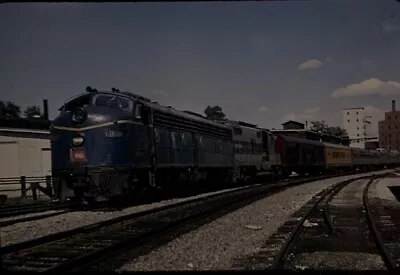 Vtg 35mm Slide Wabash Railroad Train Diesel Engine Through City Echtachrome • $3.99