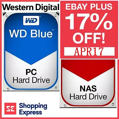 WD 2TB 4TB 6TB 8TB 10TB 12TB HDD BLUE RED PLUS Internal Hard Drive • $100