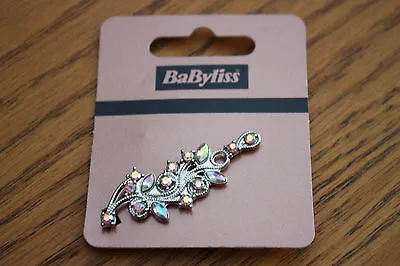 Babyliss Vintage Style Crystal Diamante Flower Leaf Design Hair Clip Grip Slide • £2.79