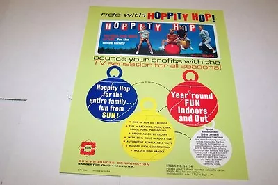 $15 • Buy Vintage SUN TOYS - HOPPITY HOP -  Ad Sheet #0319