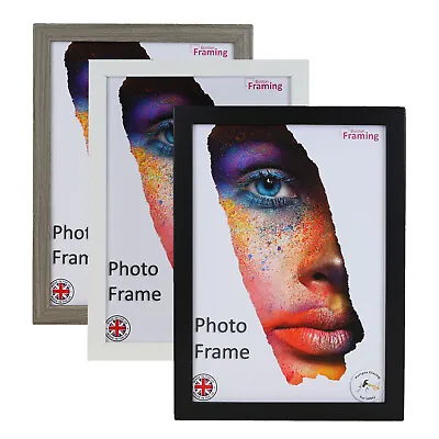 THIN BLACK Picture Frames WHITE Photo Modern Poster Frame A2 A3 A4 A5  • £74