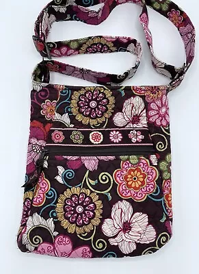 Vera Bradley HIPSTER Crossbody MOD FLORAL PINK Purse Shoulder Bag VGC • $19.99