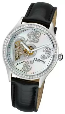 Stührling Black Sliver Vogue Ladies Model 196a2.11157 Watch • $110