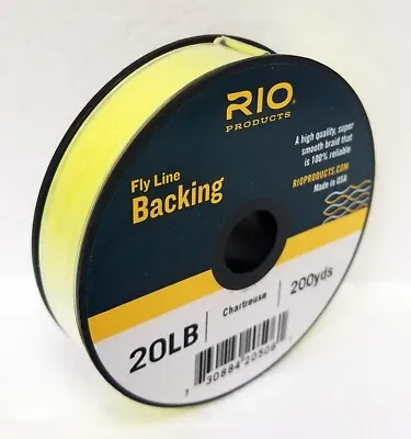 Rio 20 Lb 200 Yard Spool Of Dacron Backing In Chartreuse Fly Line & Reel Backing • $13.95