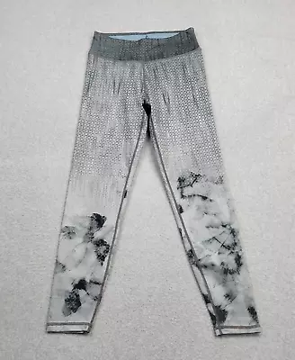 Prana Roxanne Leggings Womens Small Gray Printed Digi Flower Yogo Running Active • $18.80