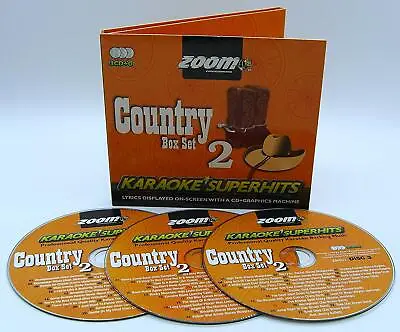 Zoom Karaoke Country 2 Superhits - Triple CDG Karaoke Set (ZSH011) • £7.95