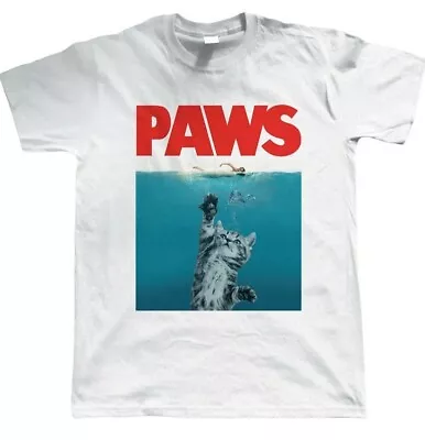 £6.99 • Buy Paws T-shirt Jaws Movie Film Classic Men Women Retro  70s 80s Tee