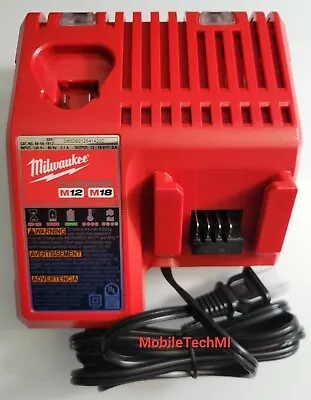 NEW Milwaukee M12/M18 Battery Charger GENUINE OEM 48-59-1812 Lithium 18V 18 Volt • $24.97