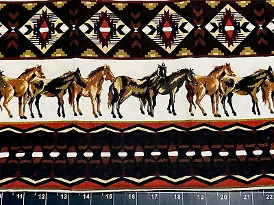 Tina Scrap 9 X21  Horse Southwest Western Farm Pony Wild Stallion Cotton Fabric • $2.89
