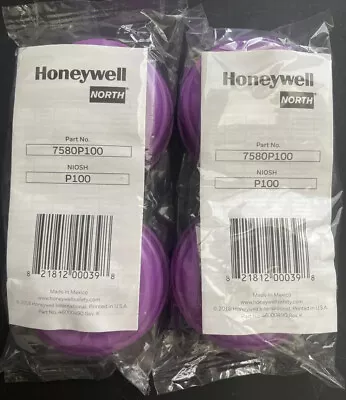 4x Honeywell North Particulate Cartridge 7580P100 P100 Purple • $12.95