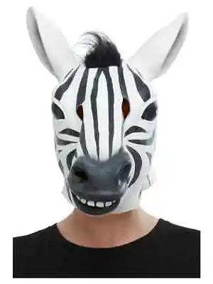NEW Zebra Latex Full Mask Animals Zoo Party Fancy Dress Accessories • £22.99