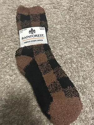 Rainforest Mens Cozy Socks 3 Pack Shoe Size 6-12 • $11.99