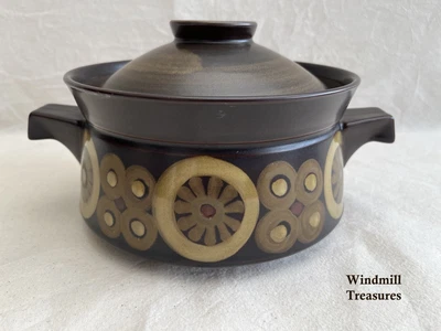 DENBY ARABESQUE CASSEROLE SERVING DISH & LID Design GILL PEMBERTON • £9.99